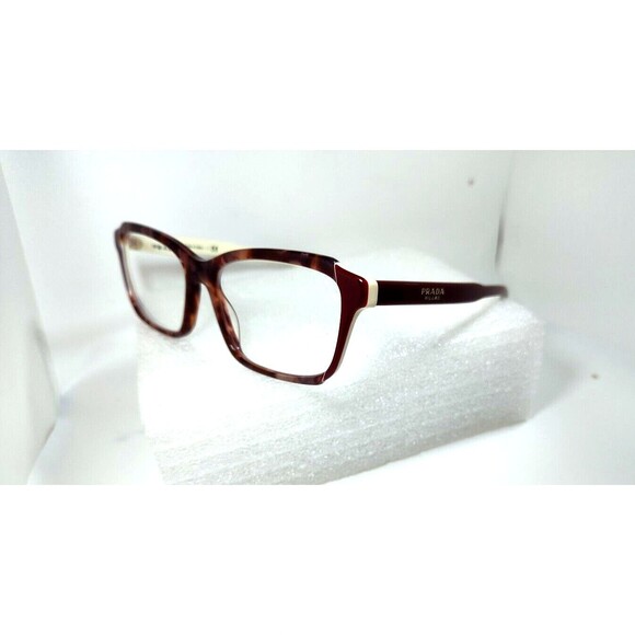 Prada VPR RO1V Burgundy White Eyeglasses Frames Only Two Tone Italy 53-16-140 - Picture 9 of 14
